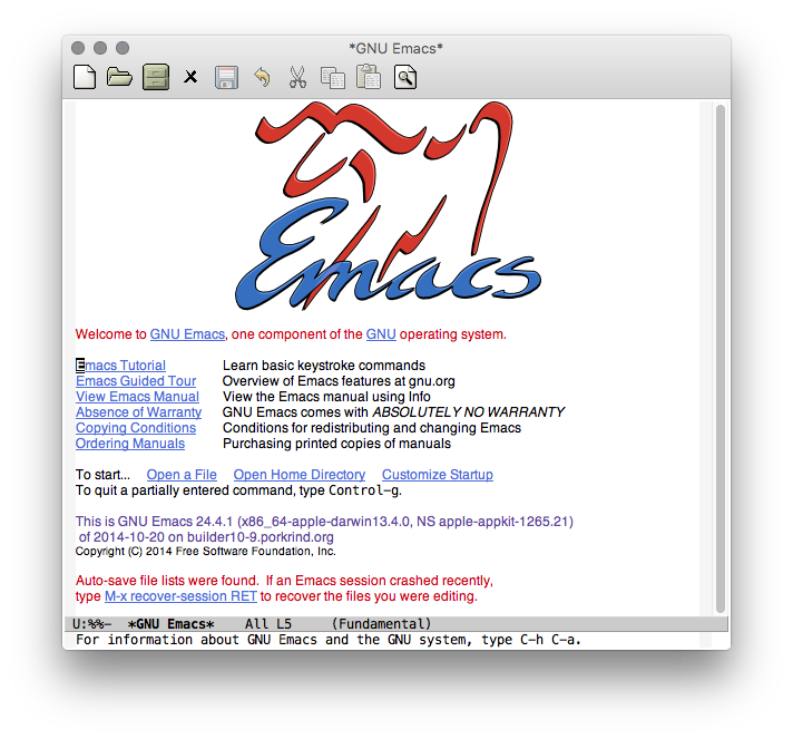 emacs fresh launch