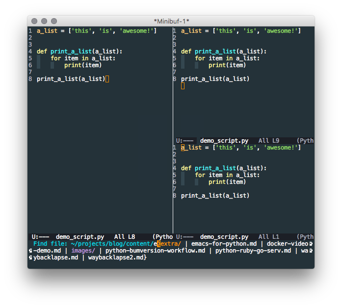 emacs simple features